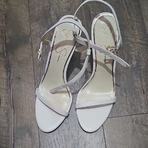 Jessica Simpson White Heeled Shoes